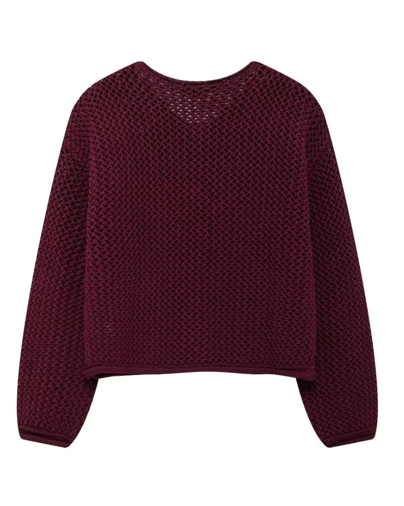 Drune | Burgundy Cardigan