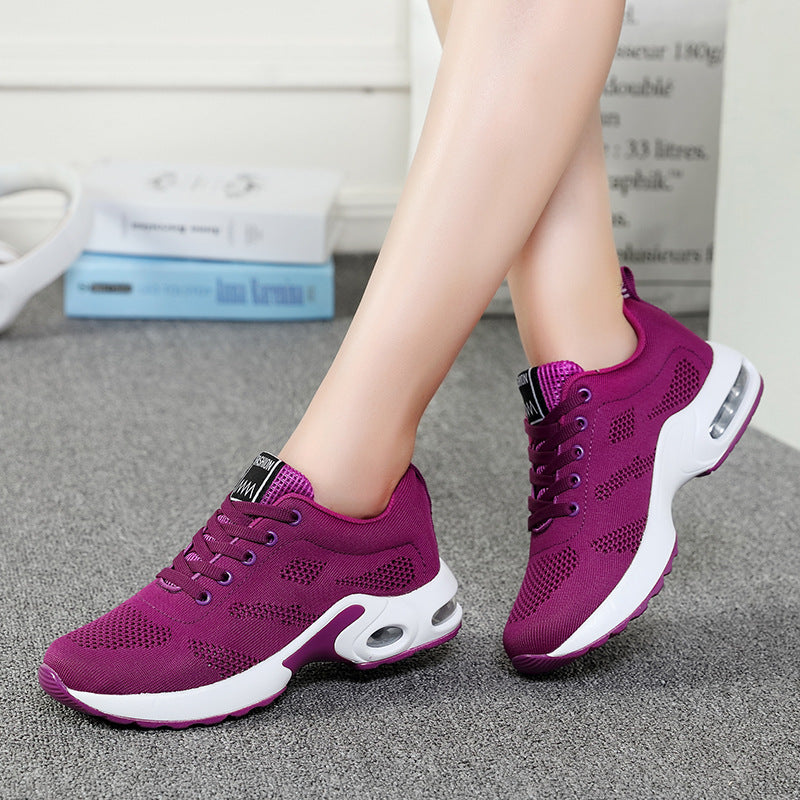 Damen nan atmungsaktive Strick-Laufschuhe mit Luftpolster und stoßabsorbierender Sohle Drune
