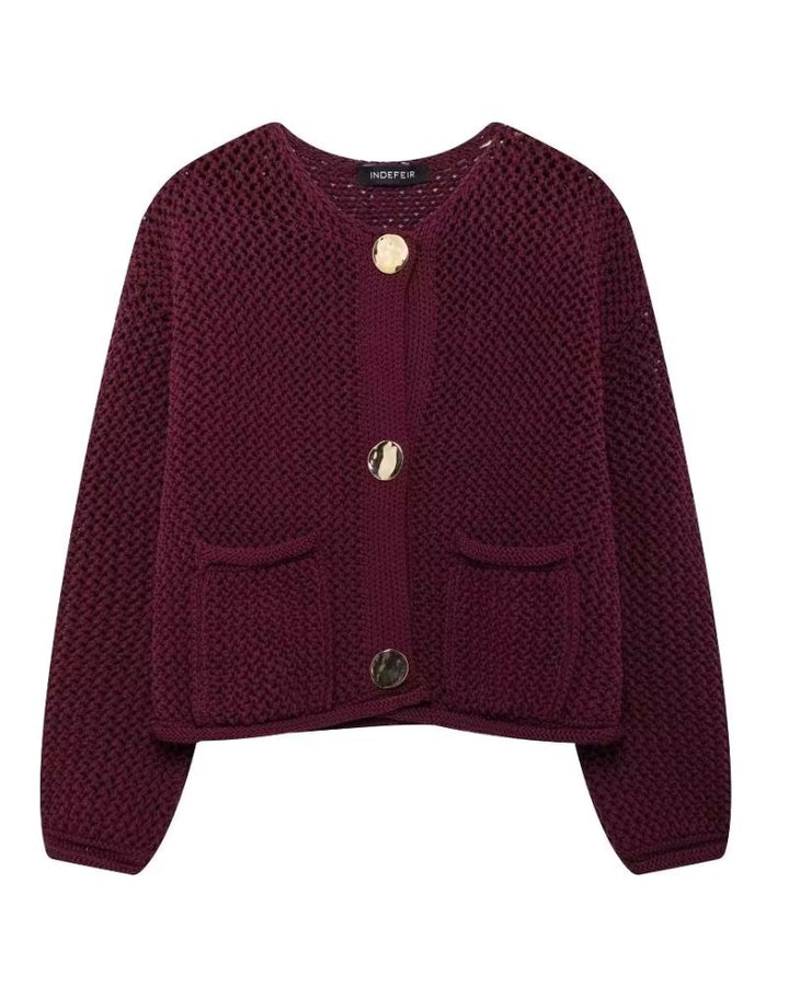 Drune | Burgundy Cardigan
