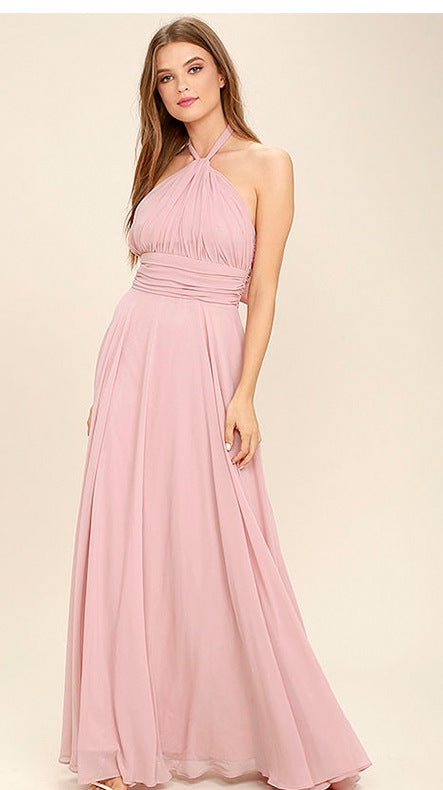 Damen Maxikleid mit elegantem Wickel-Oberteil und fließendem Rock Drune