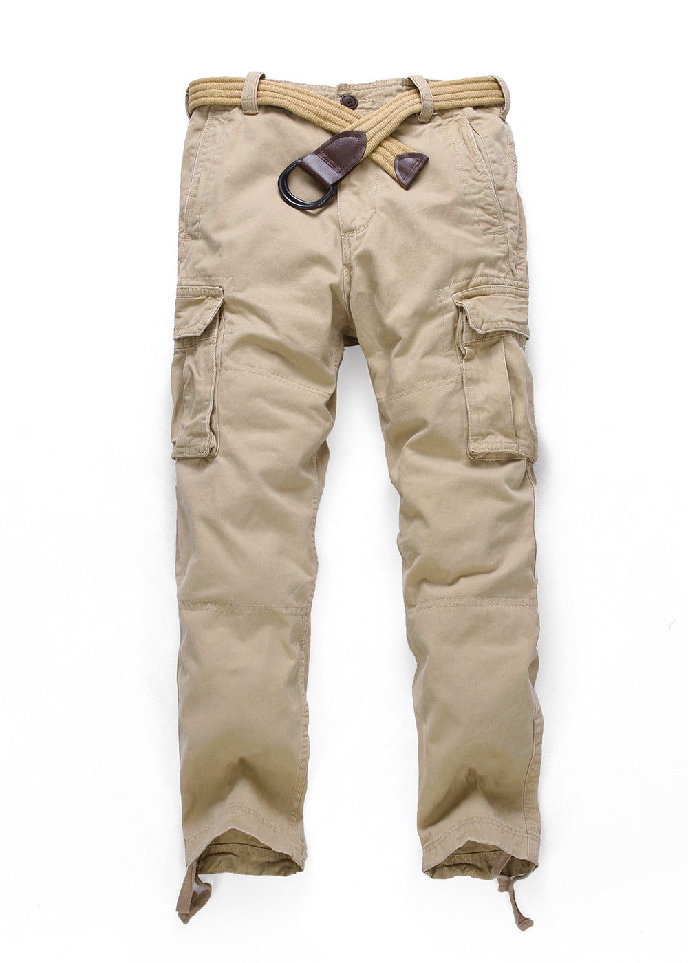 Herren Cargohose mit mehreren Taschen, verstellbaren Beinabschlüssen und Gürtel Drune