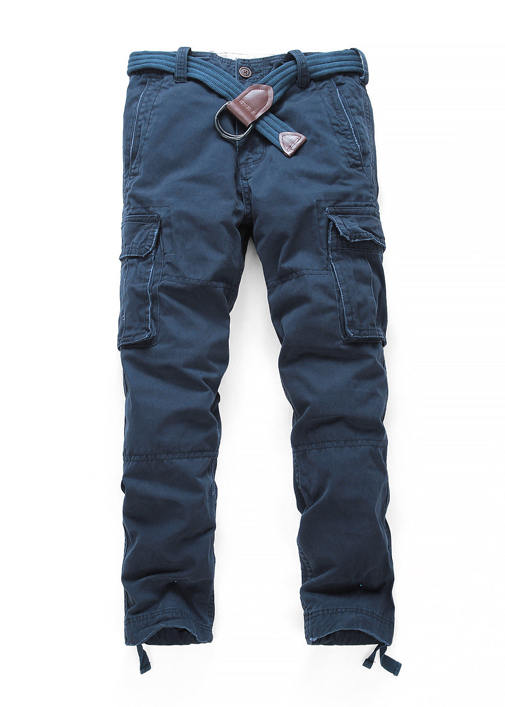 Herren Cargohose mit mehreren Taschen, verstellbaren Beinabschlüssen und Gürtel Drune