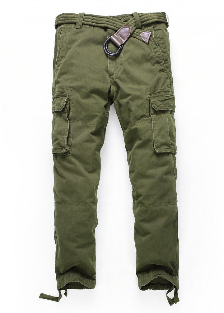 Herren Cargohose mit mehreren Taschen, verstellbaren Beinabschlüssen und Gürtel Drune
