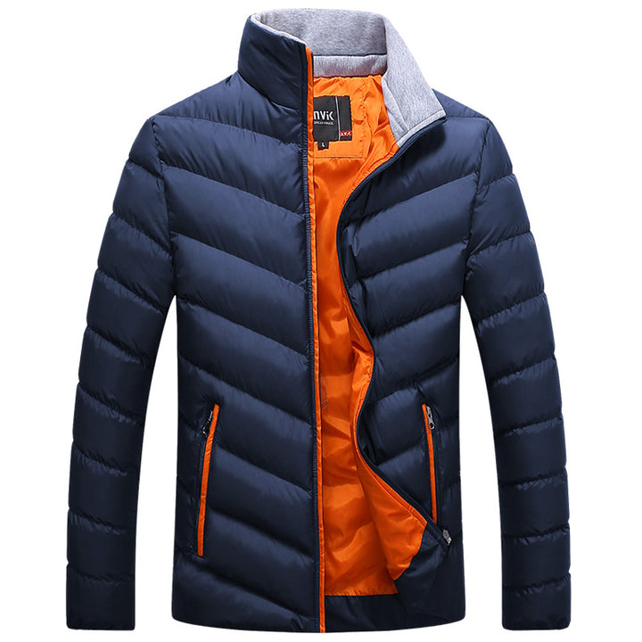 Herren Leichte gesteppte Kapuzenjacke mit Kontrast-Innenfutter und Thermoisolierung Drune