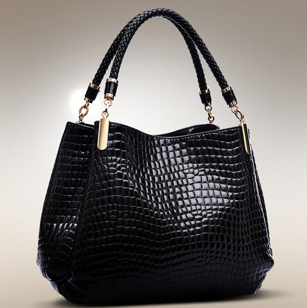 Drune | Schultertasche mit Krokodil Muster