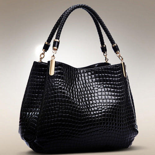 Drune | Schultertasche mit Krokodil Muster
