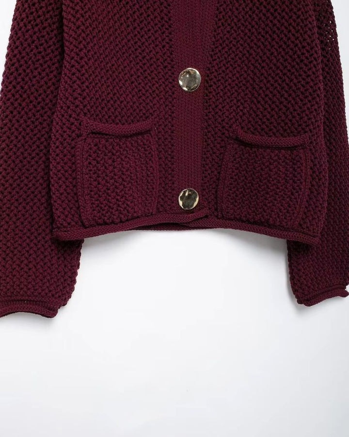 Drune | Burgundy Cardigan