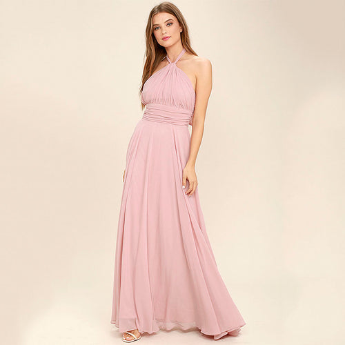 Damen Maxikleid mit elegantem Wickel-Oberteil und fließendem Rock Drune