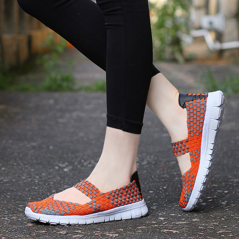 Damen nan elastischer Mary-Jane-Riemchen-Komfortschuh mit gewebtem Stretch-Obermaterial und flexibler Leichtsohle Drune