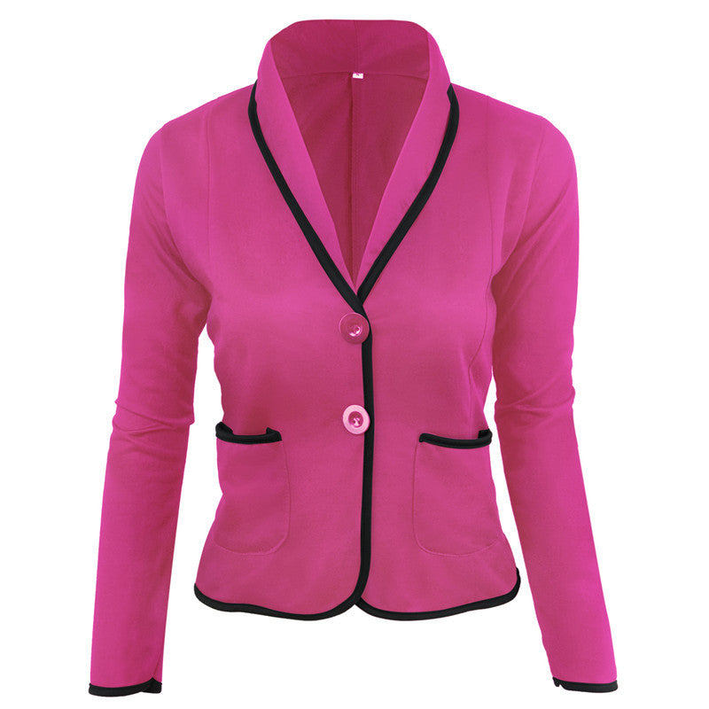 Damen Taillierter Jersey-Blazer mit Schalkragen & Kontrastpaspel Drune