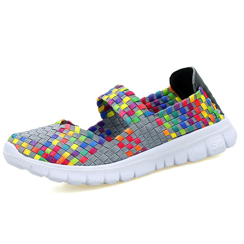 Damen nan elastischer Mary-Jane-Riemchen-Komfortschuh mit gewebtem Stretch-Obermaterial und flexibler Leichtsohle Drune