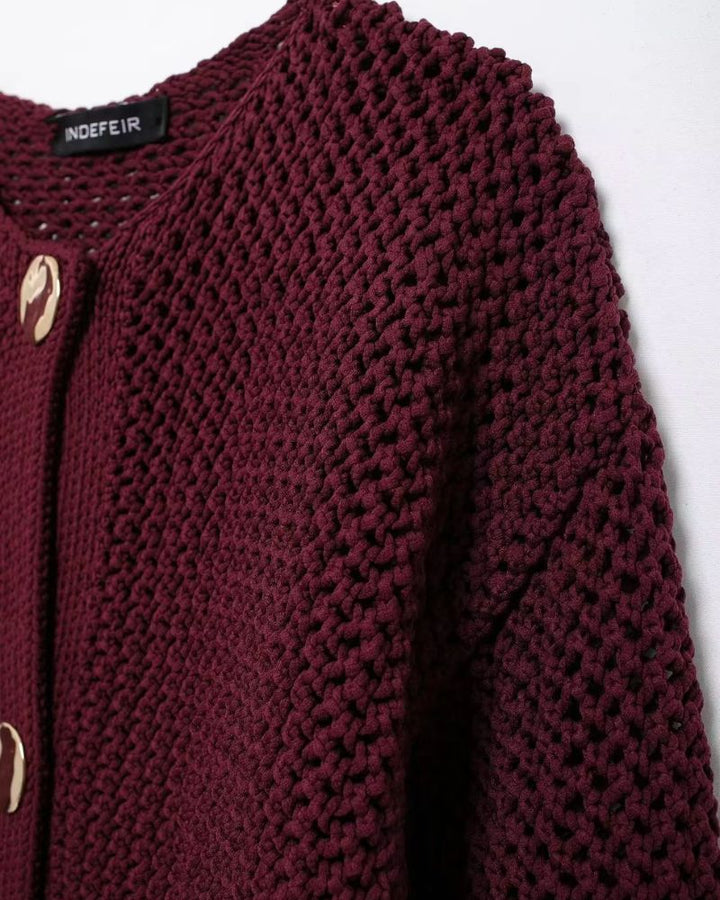 Drune | Burgundy Cardigan