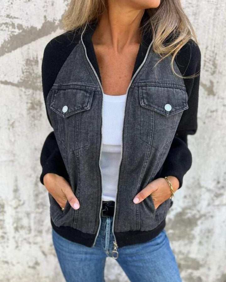 Drune | Moderne Jacke mit Denim-Stoff