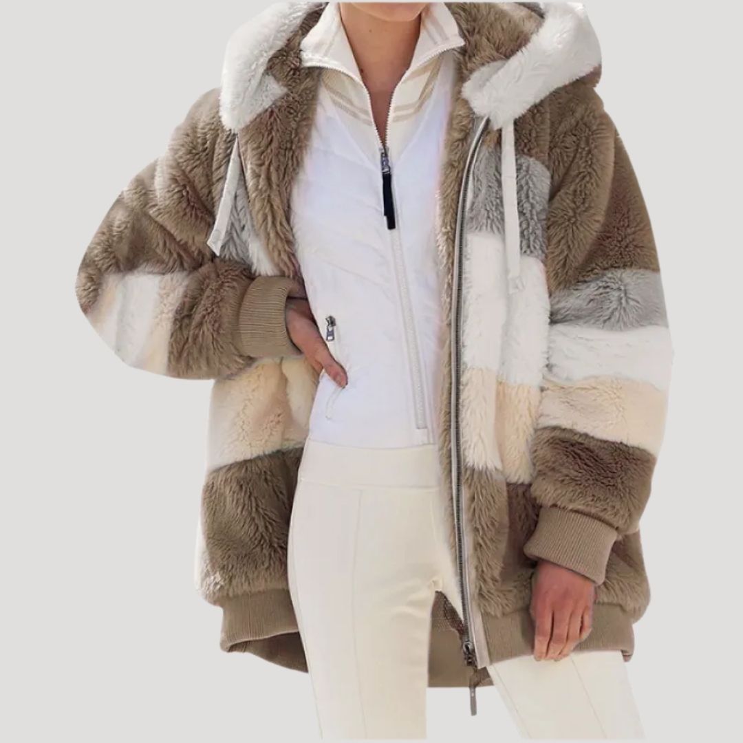 Drune | Damen Fluffy Nep Pelz Winterjacke Cozy Stil