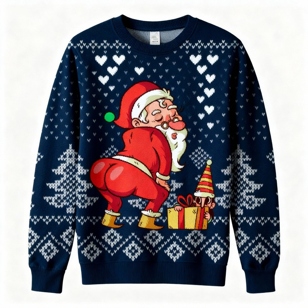 Drune | Softesten Unisex Lustige Weihnachtsmuster Pullover - Hässlicher Ferienparty-Jumper
