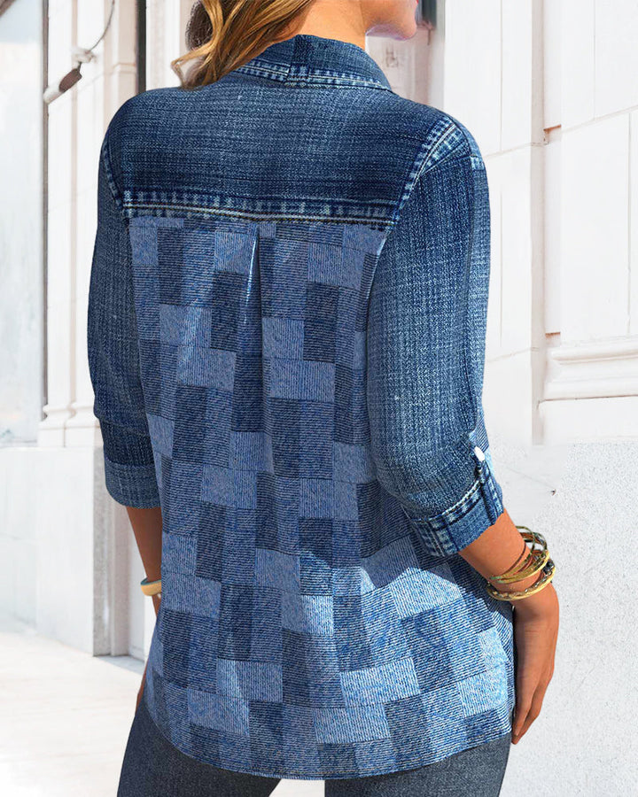 Drune | Denim Effekt Print