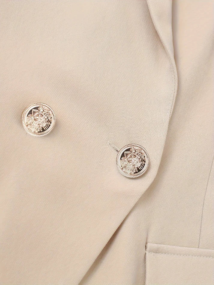 Drune |  Einfarbiges Zweiteiliges Blazer Und Hosen Outfit Set Für Damen - Ideal für formelle Anlässe
