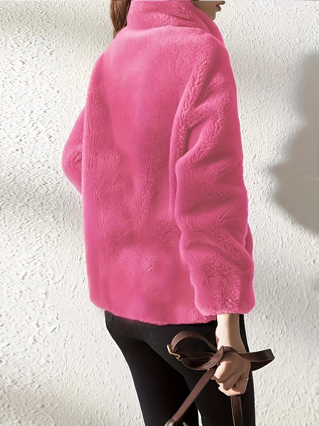 Drune | Zip up Langarm Teddy Mantel