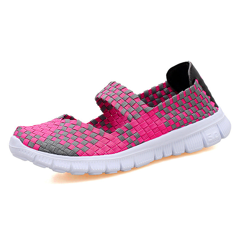 Damen nan elastischer Mary-Jane-Riemchen-Komfortschuh mit gewebtem Stretch-Obermaterial und flexibler Leichtsohle Drune
