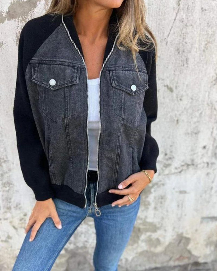 Drune | Moderne Jacke mit Denim-Stoff