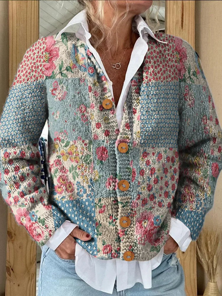 Drune | Strickjacke mit Blumenmuster
