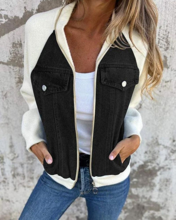 Drune | Moderne Jacke mit Denim-Stoff
