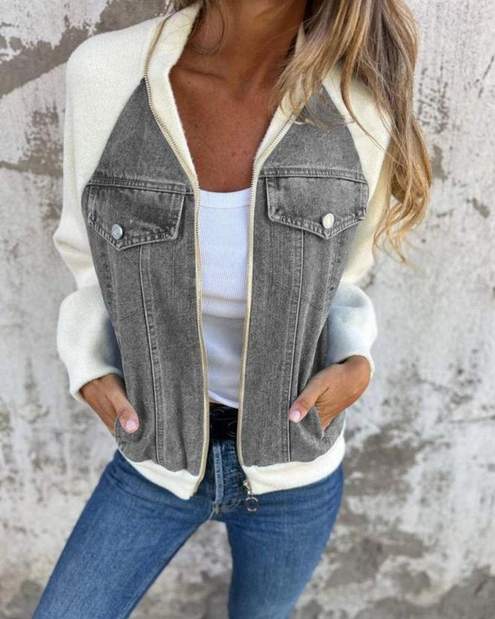 Drune | Moderne Jacke mit Denim-Stoff
