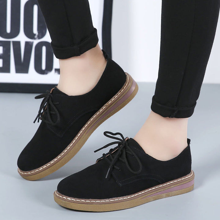 Damen Schnürschuhe mit weichem Obermaterial und dämpfender Sohle Drune