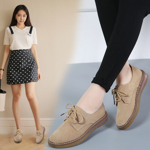 Damen Schnürschuhe mit weichem Obermaterial und dämpfender Sohle Drune