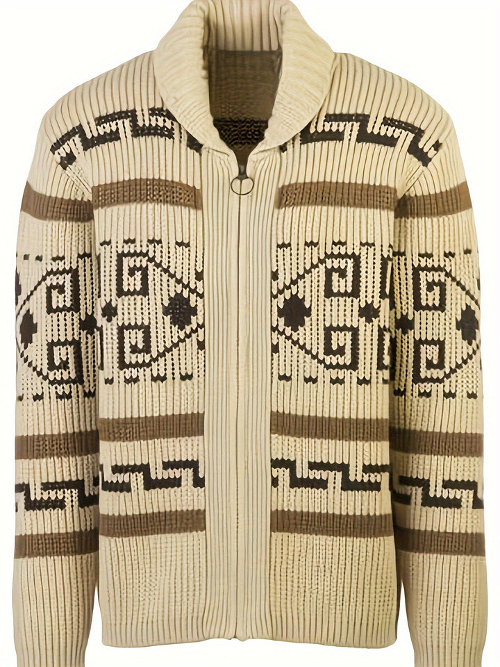 Drune | Lässige Herren-Strickjacke mit Reißverschluss