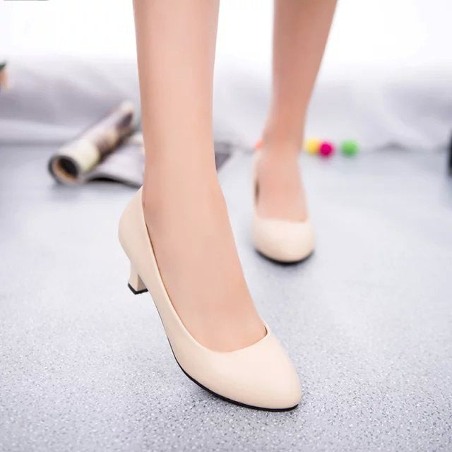 Damen elegante Pumps mit komfortablem Blockabsatz und stilvollem Design Drune