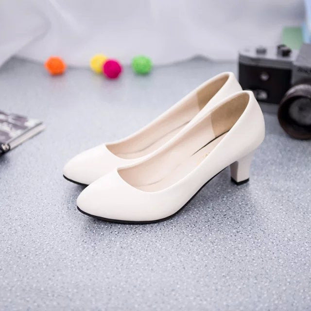 Damen elegante Pumps mit komfortablem Blockabsatz Drune