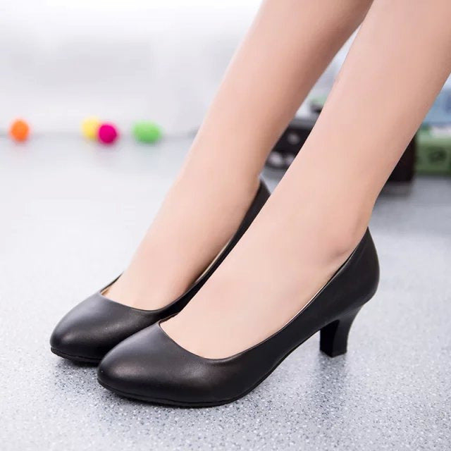 Damen elegante Pumps mit komfortablem Blockabsatz Drune