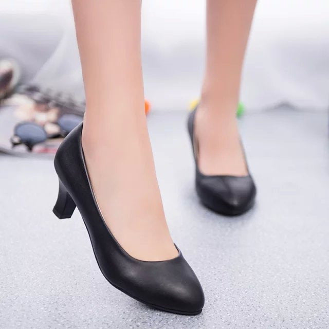 Damen elegante Pumps mit komfortablem Blockabsatz Drune