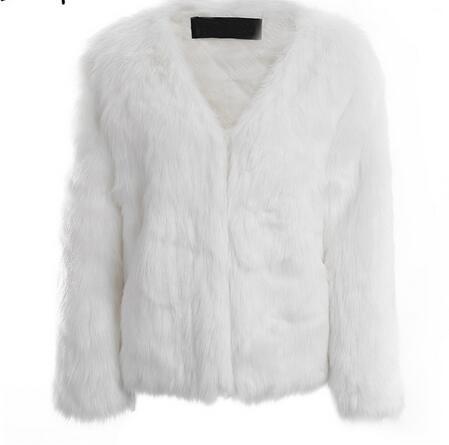Damen Luxuriöse Kunstpelzjacke mit weichem Innenfutter Drune