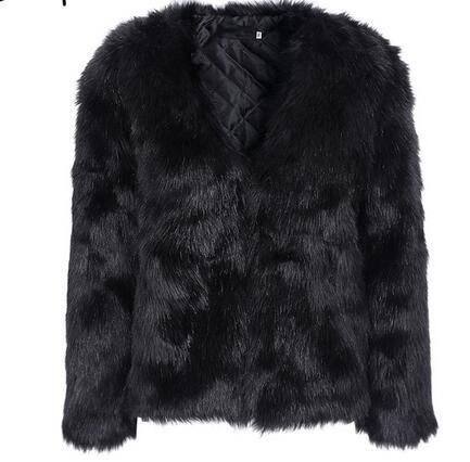 Damen Luxuriöse Kunstpelzjacke mit weichem Innenfutter Drune