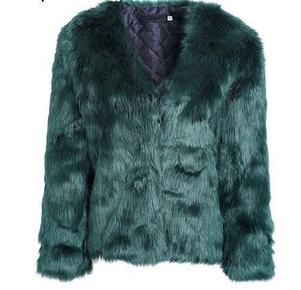 Damen Luxuriöse Kunstpelzjacke mit weichem Innenfutter Drune