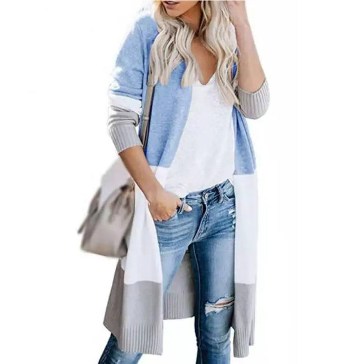 Drune | Strickjacke mit Farbblock und offener Front