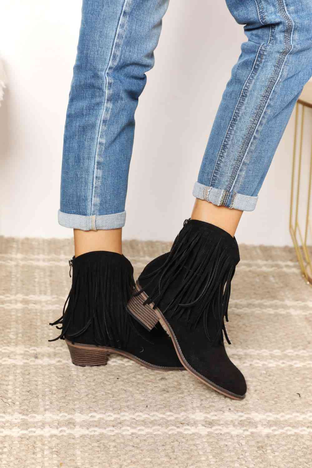 Drune | Legend Damen Fransen Cowboy Western Stiefeletten