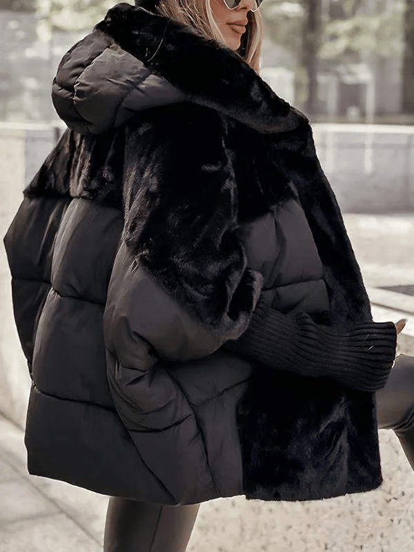Drune | Winterjacke - Lockerer Schnitt - Gefütterte Steppjacke mit Fell-Details