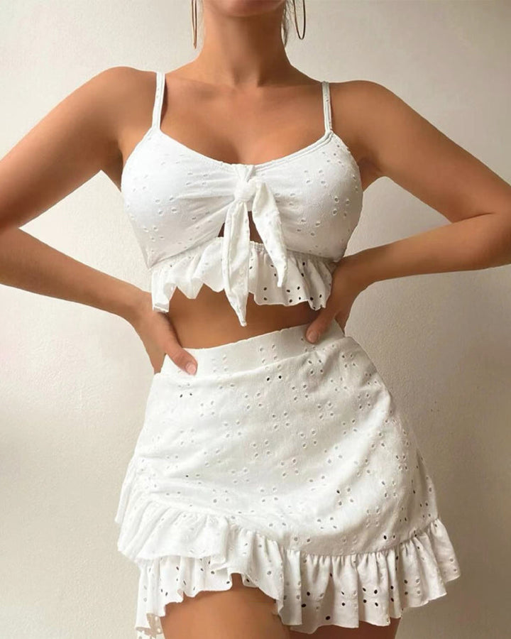 Drune | Dreiteiliges Bikiniset mit Rock