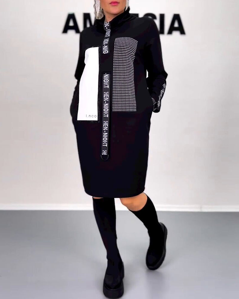 Drune | Lässiges Gerades Kleid mit Kordelzug