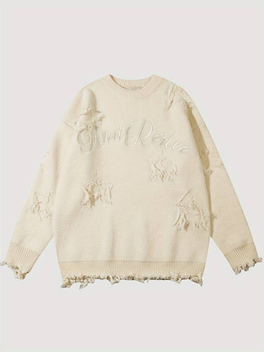 Drune - Damen verwaschenes Streetwear Sweatshirt