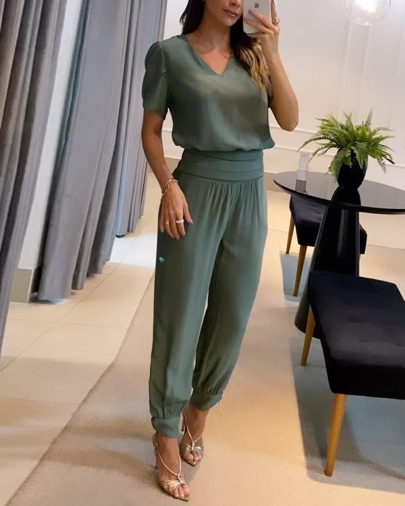 Drune | V-Ausschnitt Jumpsuit für Damen