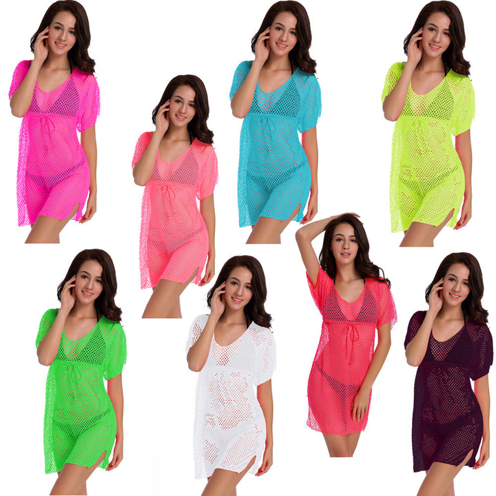 Damen Netz-Strandkleid Drune