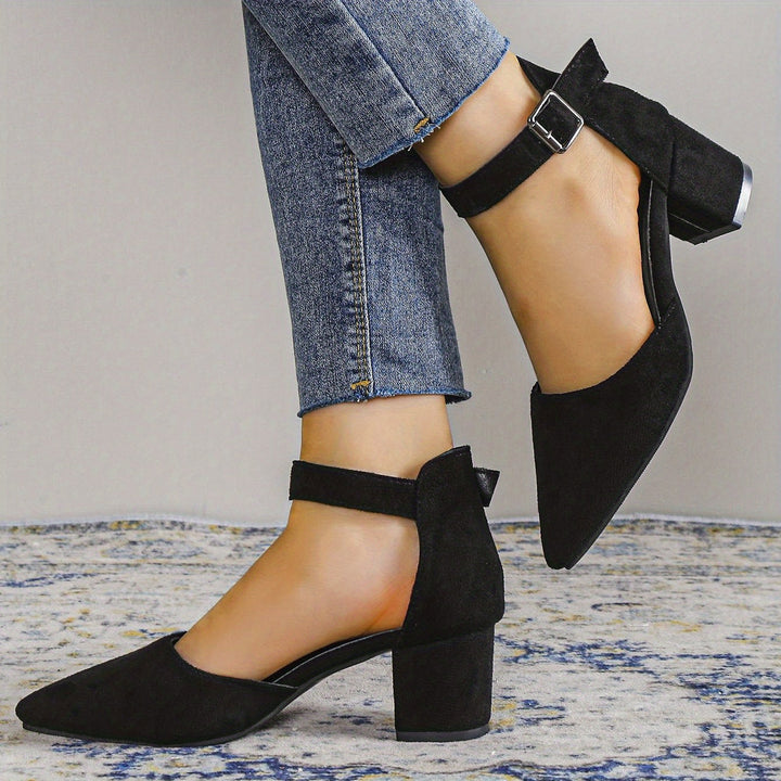 Drune | Damen Sandalen mit Blockabsatz Schnürung, mit Knöchelriemen, Elegant