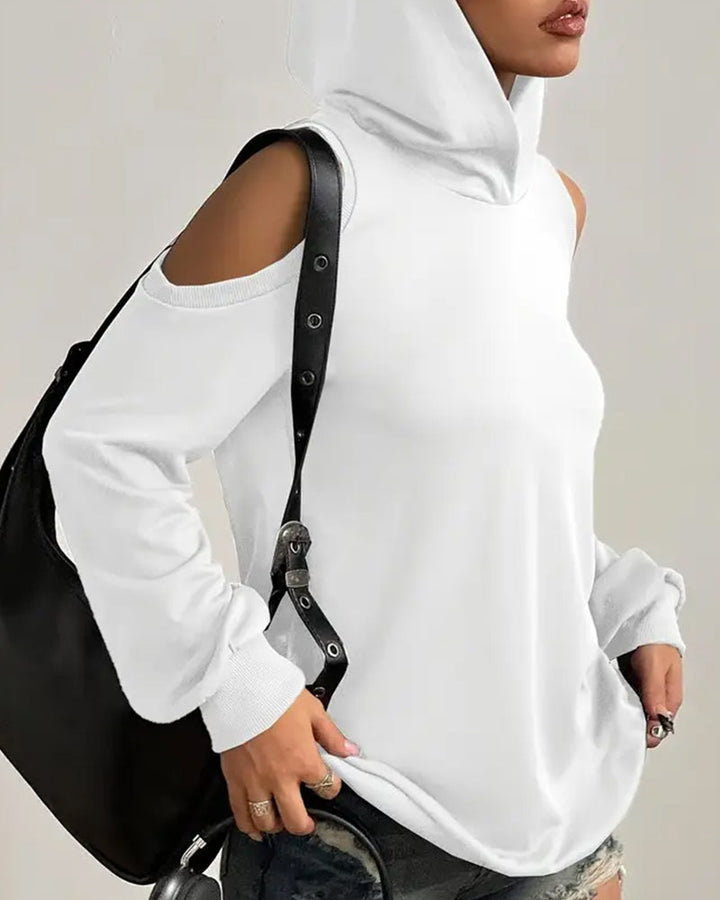 Drune | Überdie Schulter Kapuzenpullover or Schulterfreier Kapuzenpullover mit Kapuze