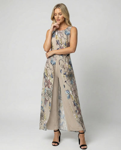 Mühelos elegantes florales zweiteiliges Set im Chic-Stil | Drune