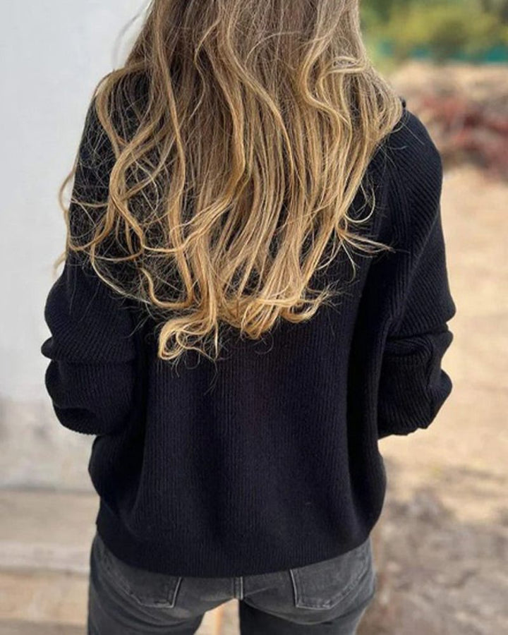 Drune | Lässiger Langarm Strickpullover