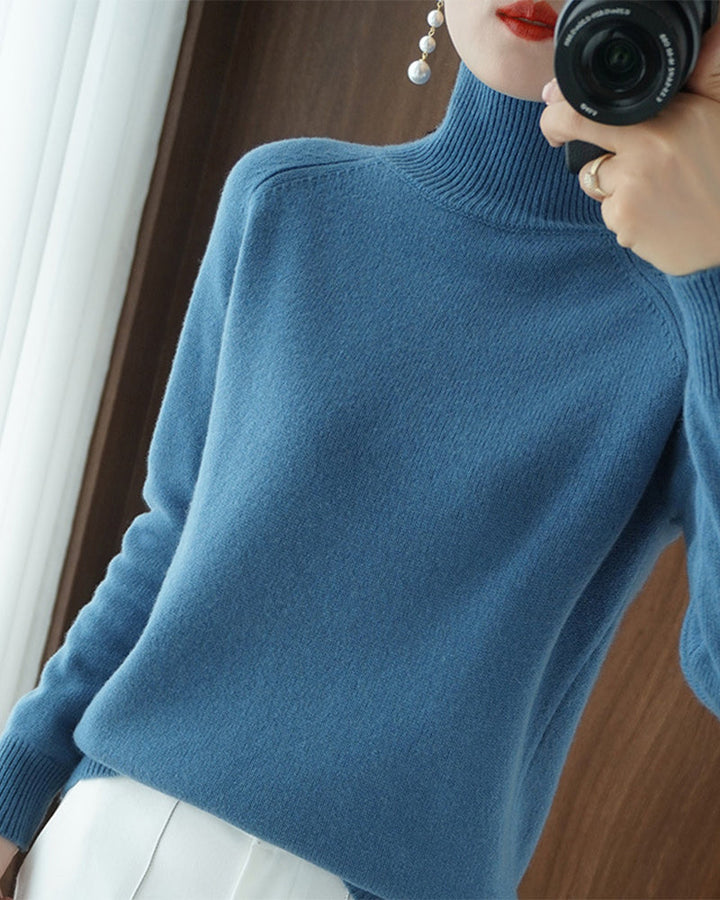 Drune | Einfarbiger Pullover mit Hohem Kragen und Langen Ärmeln